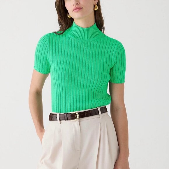 J. Crew Cream Ribbed Turtleneck Sweater - Picture 6 of 7